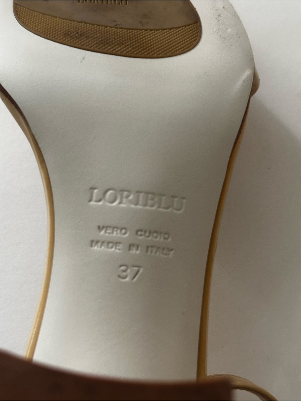 Loriblu Made in‎ Italy Patent Leather Ankle Strap Gold Cage Heels EU 37 / US 6.5 - Picture 5 of 7